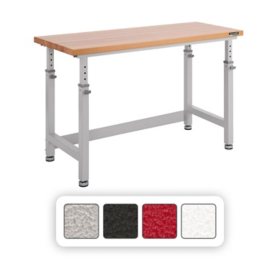  Seville Classics, Steel w/ Solid Wood Top, 48 W x 24 D x  37.5 H : Home & Kitchen