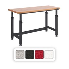 Seville Classics UltraHD Height Adjustable Workbench, 60" W x 24" D x 28.5"-42" H