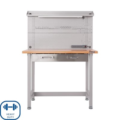 Seville Classics Ultragraphite Wood Top Workbench on Wheels - Bed Bath &  Beyond - 18233813