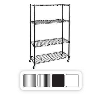 Seville Classics 4-Tier Steel Wire Shelving, 36" W x 14" D x 56.5"H - Sam's Club