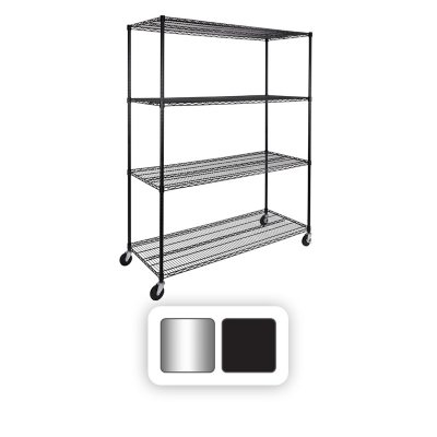 Seville Classics UltraDurable® 4-Tier NSF Steel Wire Shelving, 60