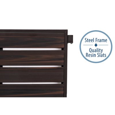 3-Tier Home Resin Slatted Shoe Rack White Oak