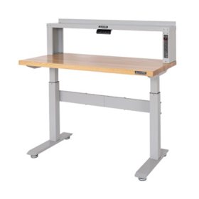 Seville Classics UltraHD Electric Adjustable Workbench, 48”x24”x28” to 42”
