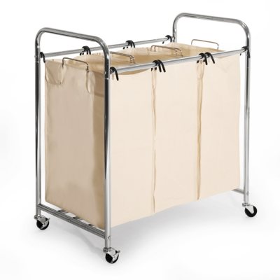 dual compartment laundry basket