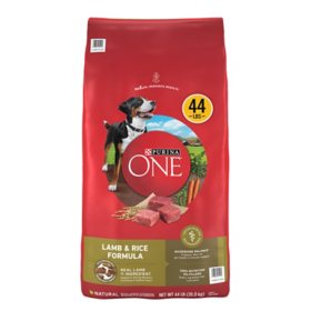 Purina ONE SmartBlend Adult Dry Dog Food, Natural Lamb and Rice Formula 44 lbs.