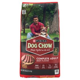 Purina Dog Chow Complete Adult Dry Dog Food, Beef Flavor 48 lbs.