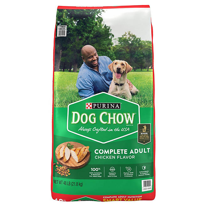 Purina Dog Chow Complete Adult Dry Dog Food, Chicken Flavor, 48 lbs.
