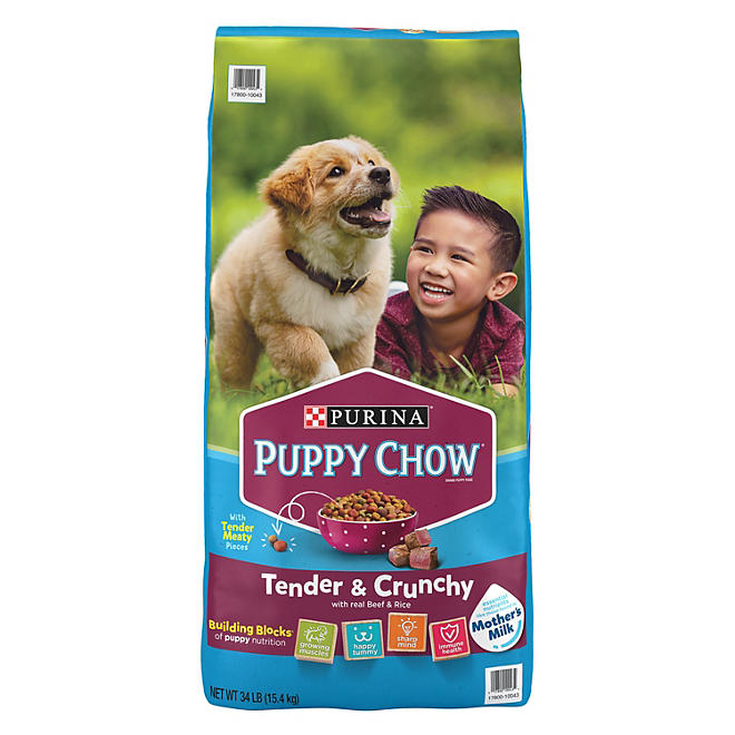 Purina Puppy Chow Tender & Crunchy Dry Dog Food 34 lbs.