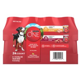 Purina ONE Mainline Variety Pack Adult Wet Dog Food, 24ct, 13 oz.