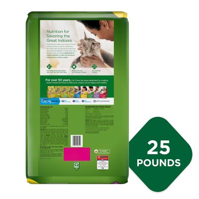 Purina Cat Chow Indoor Dry Cat Food, Hairball + Healthy Weight (25 lbs.) -  Sam's Club