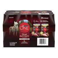 Purina ONE Natural Gravy Wet Dog Food Variety Pack, SmartBlend True Instinct Tender Cuts - (24) 13 oz. Cans