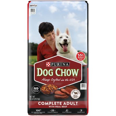 Purina Dog Chow Dry Dog Food Complete Adult with Real Beef 55 lb. Sam s Club