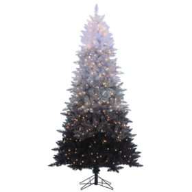 7.5' Black Ombre Tree with Lights
