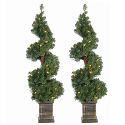 pre spiral lit potted trees club sam tree why christmas samsclub