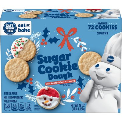 Pillsbury Sugar Cookie Dough 3 Lbs 3 Pk Sam S Club