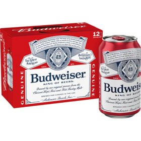 Budweiser Lager Beer, 12 fl. oz. can, 12 pk.