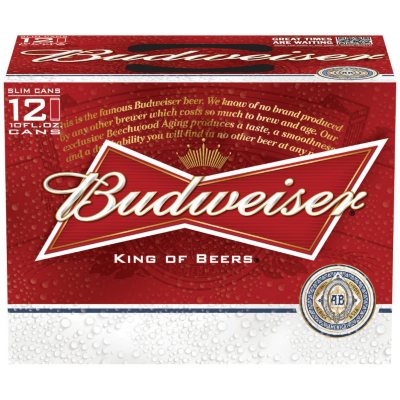 Budweiser - 10 oz. cans - 12 pk. - Sam's Club