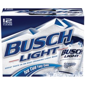 Busch Light Beer 10 fl. oz. can, 12pk.