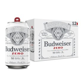 Budweiser Zero Non-Alcoholic Beer, 12 fl. oz. can, 12 pk.