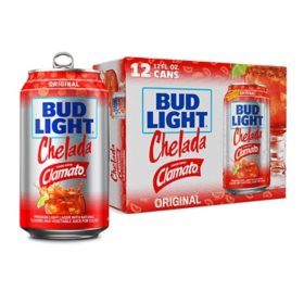 Bud Light and Clamato Chelada Lager Beer, 12 fl. oz. can, 12 pk.