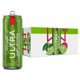 Michelob Ultra Infusions Lime and Prickly Pear Cactus Light Lager Beer, 12 fl. oz. can, 18 pk.