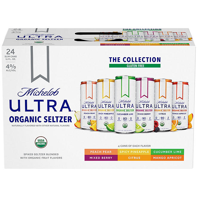 Michelob ULTRA Organic Seltzer Variety Pack (12 fl. oz. can, 24 pk.)