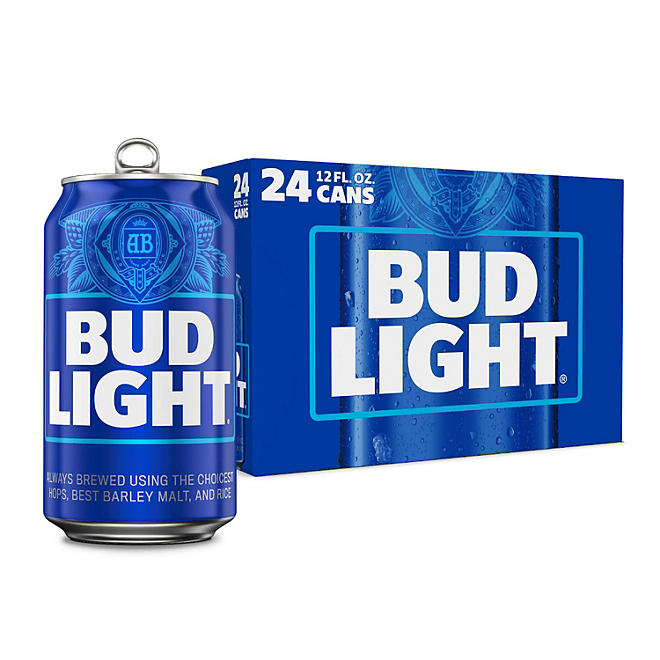 Bud Light Beer 12 fl. oz., can, 24 pk.