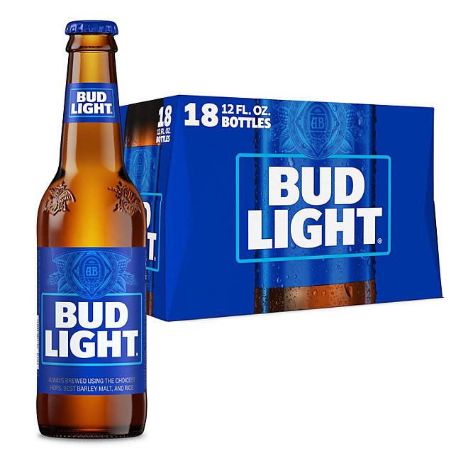 Bud Light Beer 12 fl. oz. bottle, 18 pk.
