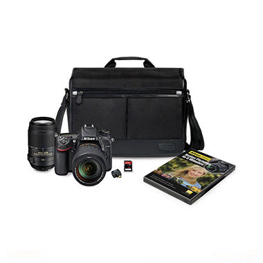 Nikon D7100 24.1MP HD-SLR Digital Camera with 18-140mm VR Lens and 55-300mm VR Lens, Camera Bag, WiFi Adapter, 32GB SD Card