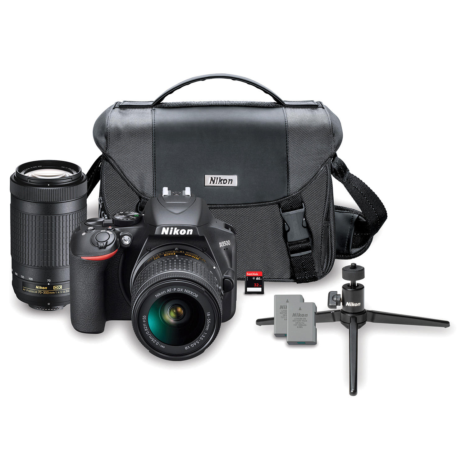 Nikon D3500 24.2MP DX DSLR Kit with 18-55mm & 70-300mm NIKKOR AF-P Zoom Lenses