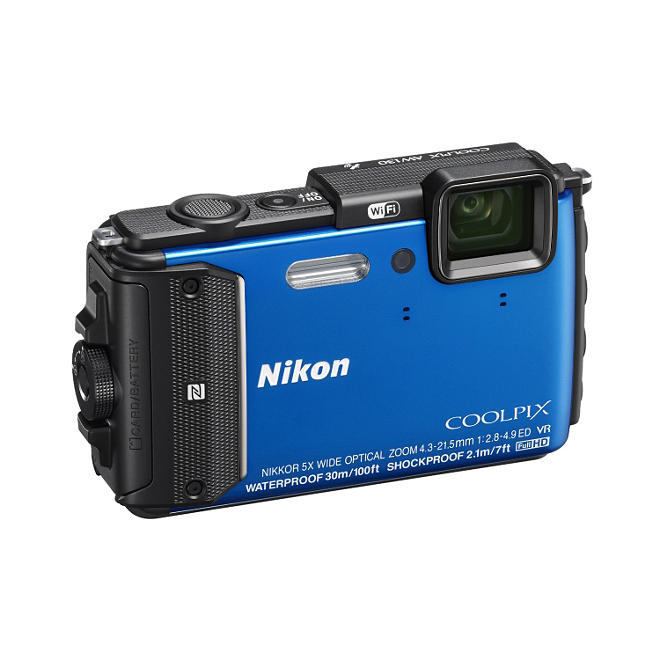 Nikon Coolpix AW130 16MP CMOS Digital Waterproof Camera with 5x Optical Zoom - Various Colors 