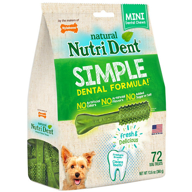 Nutri Dent Mini Edible Dental Chews 360 Degree Cleaning (72 ct.)