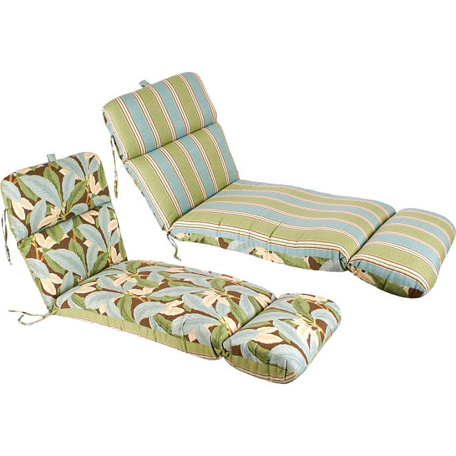 Replacement Patio Chaise Cushion - Patogoni Latte/Mainland Surf Stripe