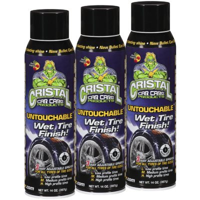 CRISTAL UNTOUCHABLE WET TIRE FINISH 13 OZ (Pack of 6 or 12 Cans