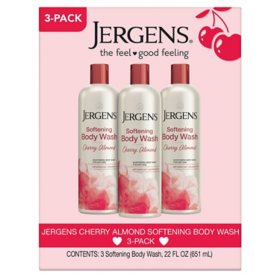 Jergens Cherry Almond Softening Body Wash (22 fl. oz., 3 pk.)