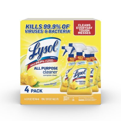 Lysol All-Purpose Cleaner Spray, Lemon Breeze, 4 pk., 32 oz. each - Sam's  Club