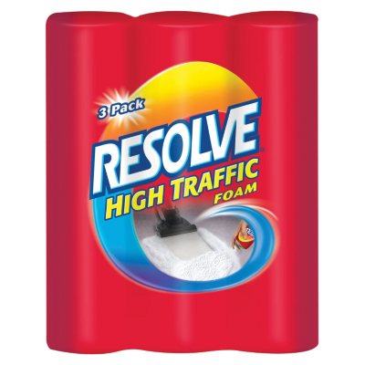 Resolve High Traffic Foaming Carpet Cleaner, 22 oz. - 3/Pack - Sam's Club