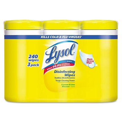 Lysol Disinfectant Wipes, Multi-Surface Antibacterial Cleaning Wipes, For  Disinfecting and Cleaning, Lemon and Lime Blossom, 80 Count