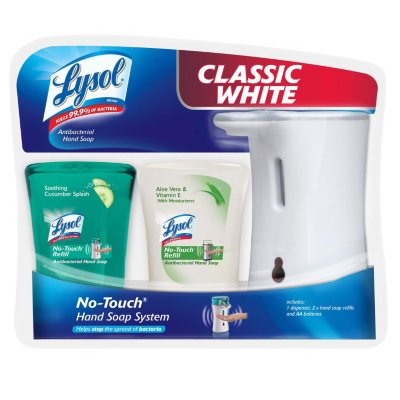4 Lysol White No-Touch Automatic Hand Soap Dispenser Unit NO BATTERIES INCLUDED 