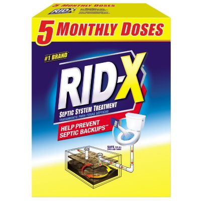 RID-X 1920089447 Septic System Treatment, Liquid, Blue/Gr