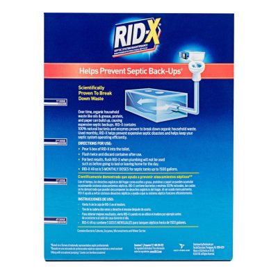 RID-X Septic Tank Treatment Powder, 5 Month Supply (49 oz.) - Sam's Club