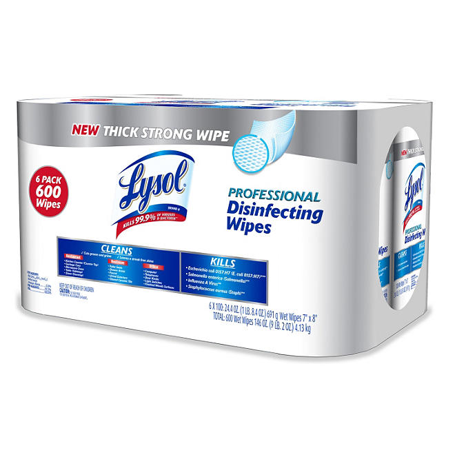 Lysol Professional Disinfecting Wipes (100 ct., 6 pk.)