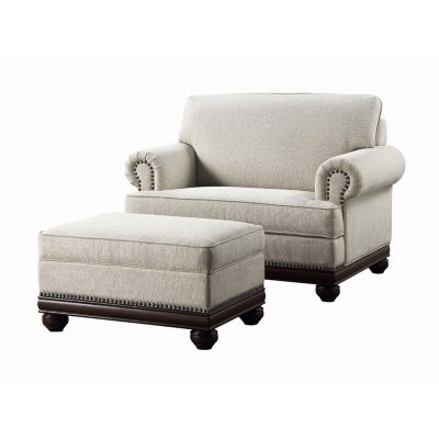 large comfy chair with ottoman
