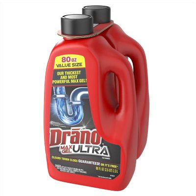 Drano Max Ultra Gel Clog Remover (80 fl. oz./bottle, 2 pk.) - Sam's Club