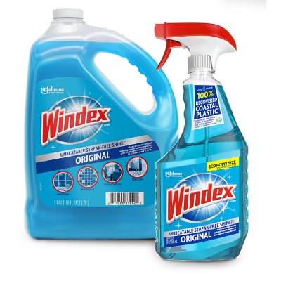 Windex SJN696503EA Glass Cleaner with Ammonia-D, 1gal Bottle