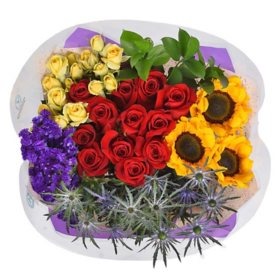 Premium Rose Summer Bouquet, Assorted (variety and colors may vary)