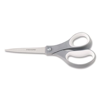 Fiskars Softgrip Contoured Performance Scissors All Purpose - Stainless  Steel - 8 - Fabric Scissors for Office, Arts, and Crafts- Grey