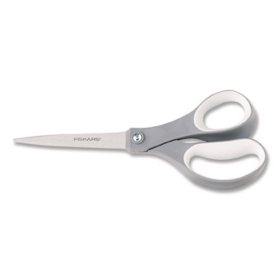 Fiskars Softgrip Scissors -  8" Length -  Straight - Stainless Steel