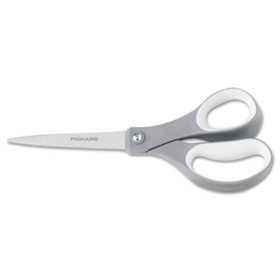 Fiskars Softgrip Scissors -  8" Length -  Straight - Stainless Steel