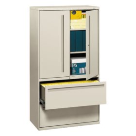 HON 700 Series Lateral File with Storage Cabinet, 36w x 18d x 64.25h, Assorted Colors
